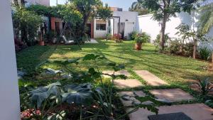 a garden with a lawn and a yard with plants at Casa de Mia in Asunción