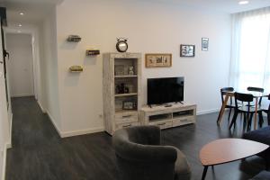 Televízia a/alebo spoločenská miestnosť v ubytovaní Apartment Sofi