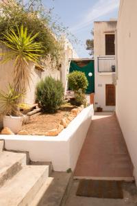 a walkway leading up to a house with plants at Casa del Nostromo in Levanzo