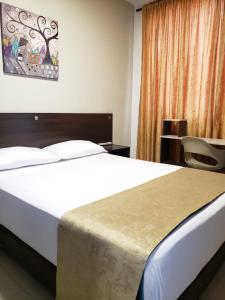 Postel nebo postele na pokoji v ubytování Hotel Suite Center Pereira