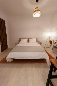 ein Schlafzimmer mit einem großen Bett in einem Zimmer in der Unterkunft Lafra 2 - Chaleureux & Intime - Mon Groom in Troyes