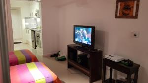 TV a/nebo společenská místnost v ubytování Green Park 007 C Monoambiente frente al bosque