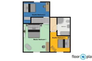 a floor plan of a house at Glossop Retreat 1 King2 Dbl Cottage in Glossop