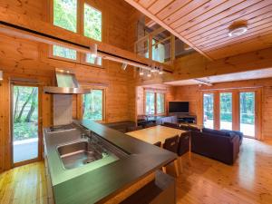 TV a/nebo společenská místnost v ubytování Logcabin Miyagawa in Nasu -那須 宮川邸-