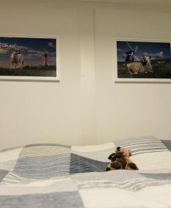 Postel nebo postele na pokoji v ubytování Kleine Ella Pellworm