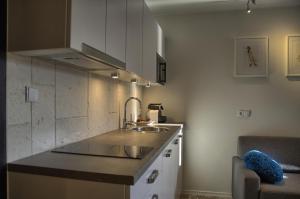 Kuchyňa alebo kuchynka v ubytovaní Tartaczna Deluxe Apartments Gdansk