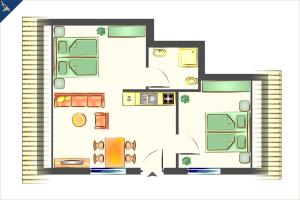 Půdorys ubytování Ferienwohnung Thurbruch