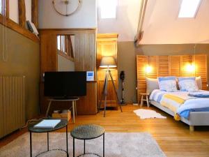 Posteľ alebo postele v izbe v ubytovaní Charmante maisonnette au calme entre Beauce et Perche
