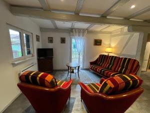 Χώρος καθιστικού στο Maison de ville chez Léa - gîte familial parking terrasse