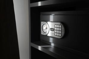 a microwave oven with its door open with its control panel at SO City Hotel Adults Only in St. Julianʼs