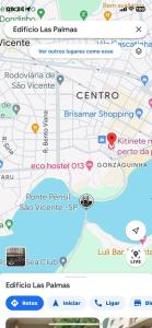 Kitinete perto da praia e Shopping Brisamar em São Vicente, na Biquinha, temporada e mensal tudo incluso, mobiliado, wi fi, ventilador, elevador, horário flexível с высоты птичьего полета