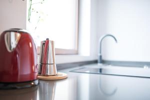 Příslušenství pro přípravu čaje a kávy v ubytování Agriturismo Grion