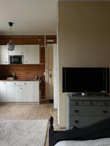 Dapur atau dapur kecil di Hipster’s Kalamaja Studio Apartment