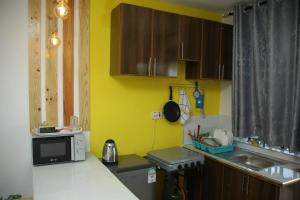 A kitchen or kitchenette at Enn lovely apartment 10