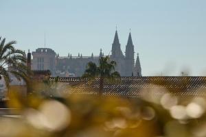 a view of a city with a cathedral in the background at Sant Jaume Design Hotel in Palma de Mallorca