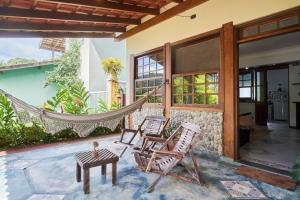 Balkón nebo terasa v ubytování Casa linda em condomínio fechado