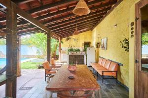 Zahrada ubytování Casa linda em condomínio fechado