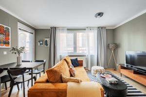 Un televizor și/sau centru de divertisment la Modern Living Apartments Vienna, 15 min to center