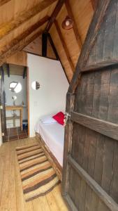 Postel nebo postele na pokoji v ubytování Chalet Celestial Wifi, Malla catamarán, Parking Privado
