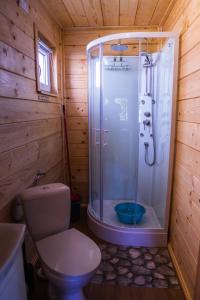 Et badeværelse på Domki Przy Lesie