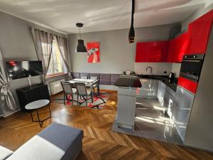 Kuchyňa alebo kuchynka v ubytovaní Rynek Market Square Tectum Apartments