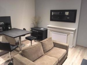 TV a/nebo společenská místnost v ubytování Appartement touristique, proche de la cathédrale