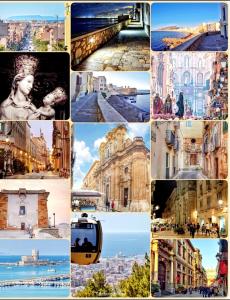 a collage of photos of cities and buildings at A 2 passi da tutto in Trapani
