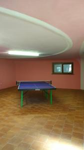 eine Tischtennisplatte in einem leeren Raum in der Unterkunft Villa Cares - Pension mit Tischtennis in Cares