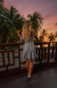Balkón nebo terasa v ubytování Silver Oasis Maldives
