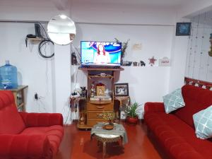 TV a/nebo společenská místnost v ubytování Killitas home&apart