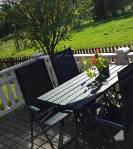 Garður fyrir utan Kallaxgårdshotel/apartment, Luleå