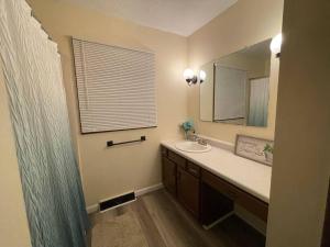 a bathroom with a sink and a mirror at ~Como's Finest ~A Home Away From Home ~Sleeps 10 ~ in Columbia +22 photos