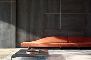 a living room with a couch and a table at Four Points by Sheraton Venice Mestre in Mestre