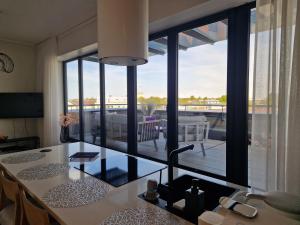 TV a/nebo společenská místnost v ubytování Artisa Riia Str 20a Luxury Penthouse Apartment
