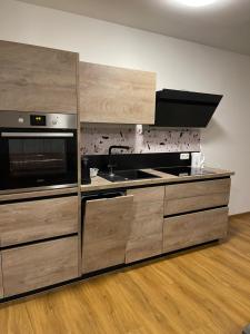 Kuchyň nebo kuchyňský kout v ubytování Apartment Hilde