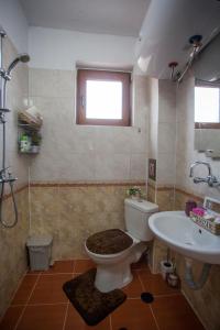 y baño con aseo y lavamanos. en LianaApartament, en Sandanski