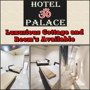 uma colagem de quatro fotografias de um quarto de hotel em HOTEL OM PALACE em Ujaim