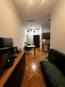 En TV eller et underholdningssystem på Apartamenty In Centro by 3 maja