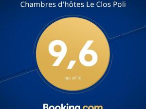 Chambres d'hôtes Le Clos Poli في Montigny-les-Monts: دائرة صفراء عليها رقم