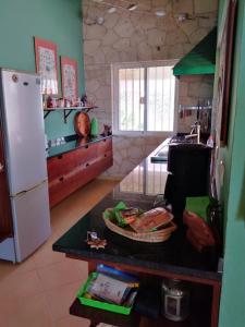 Cuisine ou kitchenette dans l'établissement Residenz Stella Maris Apartment Strela