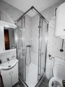 Koupelna v ubytování Manila Apartment Kragujevac
