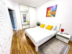 Posteľ alebo postele v izbe v ubytovaní OSapart Nice apartment in a complex Great Britain