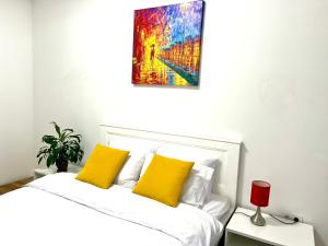Posteľ alebo postele v izbe v ubytovaní OSapart Nice apartment in a complex Great Britain