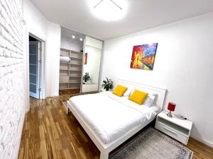 Posteľ alebo postele v izbe v ubytovaní OSapart Nice apartment in a complex Great Britain