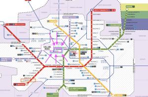 a map of the los angeles subway at Monviso Exclusive Apartment in Milan