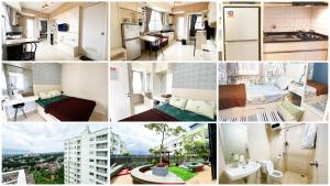 un collage di foto di un appartamento di Parahyangan Residences by AYA Stays a Bandung