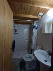 a bathroom with a toilet and a sink at Galata's Bridge Boutique Hotel in Galata