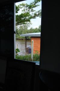 Výhled na řeku, která protéká v blízkosti kempu