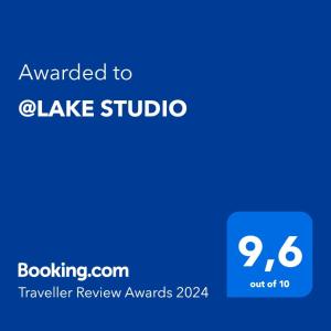 Certifikát, ocenenie alebo iný dokument vystavený v ubytovaní @LAKE STUDIO