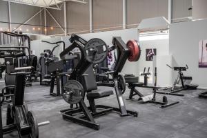 Fitness centrum a/nebo fitness zařízení v ubytování Playhotel